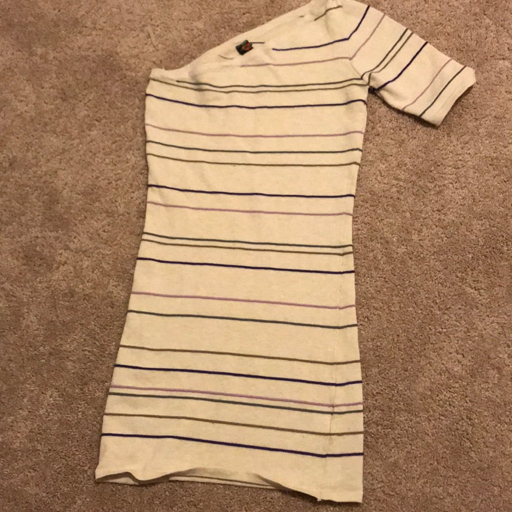 Sexy one shoulder sweater dress